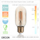 Ideal Lux - E27 4W Vintage Amber Glass LED Filament Bomb Shaped Light Bulb, 2200K candle Light - As Bright as a 30W Incandescent Bulb - Energy Efficient & Cost Effective Lighting Ideal Lux - E27 4W Vintage Amber Glass LED Filament Bomb Shaped Light Bulb, 2200K candle Light - As Bright as a 30W Incandescent Bulb - Energy Efficient & Cost Effective Lighting
