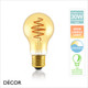 Nordlux - E27 4.5W Spiral Deco Gold LED Filament Standard Light Bulb, 2000K Candle Light, Dimmable - As Bright as a 30W Incandescent Bulb - Energy Efficient & Cost Effective Lighting