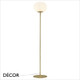 Nordlux - Alton - Opal White Glass & Brushed Brass Modern Designer Floor Lamp - Contemporary Classic for a Living Room, Study or Reception Room Nordlux - Alton - Opal White Glass & Brushed Brass Modern Designer Floor Lamp - Contemporary Classic for a Living Room, Study or Reception Room