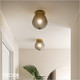 Orbiform - Smoked Grey Glass & Brass Modern Designer Flush-Fitting Ceiling Light - Ideal for a Hallway, Living Room, Home Office, Study, Reception Room, Hotel, Restaurant & Bistr Orbiform - Smoked Grey Glass & Brass Modern Designer Flush-Fitting Ceiling Light - Ideal for a Hallway, Living Room, Home Office, Study, Reception Room, Hotel, Restaurant & Bistr