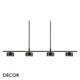 1A1 Nordlux - Clyde 4 Rail, MoodMaker™ - Matt Black Modern Designer Multiple LED Pendant Light - Stylish Danish Design - Ideal for a Kitchen Island, Kitchen, Dining Room, Hotel, Bistro & Restaurant