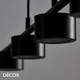 1A1 Nordlux - Clyde 4 Rail, MoodMaker™ - Matt Black Modern Designer Multiple LED Pendant Light - Stylish Danish Design - Ideal for a Kitchen Island, Kitchen, Dining Room, Hotel, Bistro & Restaurant