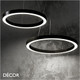 Ideal Lux - Oracle 50, 60, 70, Round - Matt Black Modern Designer LED Suspension Light - Minimalism for a Kitchen, Dining Room, Office, Boardroom, Laboratory, Shop, Café or Bistro Ideal Lux - Oracle 50, 60, 70, Round - Matt Black Modern Designer LED Suspension Light - Minimalism for a Kitchen, Dining Room, Office, Boardroom, Laboratory, Shop, Café or Bistro
