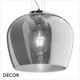 A1 Ideal Lux - Blossom - Smoked Grey Glass Modern Designer Pendant Light - Pure Italian Style for a Dining Room, Kitchen, Kitchen Island, Hallway, Stairwell, Hotel, Restaurant, Bistro, Bar & Café,