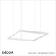 Ideal Lux - Oracle Slim 50, 70, 90, Square - Matt White Modern Designer LED Suspension Light - Minimalism for a Kitchen, Dining Room, Office, Boardroom, Laboratory, Shop, Café or Bistro