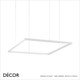 Ideal Lux - Oracle Slim 50, 70, 90, Square - Matt White Modern Designer LED Suspension Light - Minimalism for a Kitchen, Dining Room, Office, Boardroom, Laboratory, Shop, Café or Bistro