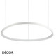 1 B Ideal Lux - Gemini Gemini 42, 61, 81 & 105 - Matt White Modern Designer LED Suspension Light, 4 Sizes - Minimalism for a Kitchen, Dining Room, Office, Boardroom, Laboratory, Shop, Café or Bistro