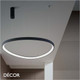 111a1 Ideal Lux - Gemini 42, 61, 81 & 105 - Matt Black Modern Designer LED Suspension Light, 4 Sizes - Minimalism for a Kitchen, Dining Room, Office, Boardroom, Laboratory, Shop, Café or Bistro