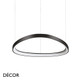 111a1 Ideal Lux - Gemini 42, 61, 81 & 105 - Matt Black Modern Designer LED Suspension Light, 4 Sizes - Minimalism for a Kitchen, Dining Room, Office, Boardroom, Laboratory, Shop, Café or Bistro