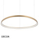 1a1 Ideal Lux - Gemini 42, 61, 81 & 105 - Brushed Brass Modern Designer LED Suspension Light, 4 Sizes - Minimalism for a Kitchen, Dining Room, Office, Boardroom, Laboratory, Shop, Café or Bistro