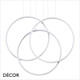 Ideal Lux - Frame, Circles - Matt White Modern Designer LED Suspension Light - Minimalism for a Kitchen, Dining Room, Office, Boardroom, Shop, Café or Bistro Ideal Lux - Frame, Circles - Matt White Modern Designer LED Suspension Light - Minimalism for a Kitchen, Dining Room, Office, Boardroom, Shop, Café or Bistro