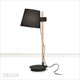 Ideal Lux - Axel - Black Shade with a Natural Wood Frame and Matt Black Details Modern Designer Table Lamp - Stylish Italian Chic for a Reception Room or Bedroom Ideal Lux - Axel - Black Shade with a Natural Wood Frame and Matt Black Details Modern Designer Table Lamp - Stylish Italian Chic for a Reception Room or Bedroom