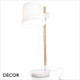 111 Ideal Lux - Axel - White Shade with a Natural Wood Frame and Matt Black Details Modern Designer Table Lamp - Stylish Italian Chic for a Reception Room or Bedroom