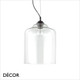 1A1 Ideal Lux - Bistro, Square - Clear Glass Modern Designer Pendant Light - Stylish Italian Design for a Kitchen, Dining Room, Hotel, Restaurant, Bistro, Bar & Cafe