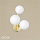 Ideal Lux - Perlage 3 - White Acid-Etched Glass with Satin Brass  Modern Designer Wall Light - A Stunning Statement Piece for Any Contemporary Space Ideal Lux - Perlage 3 - White Acid-Etched Glass with Satin Brass  Modern Designer Wall Light - A Stunning Statement Piece for Any Contemporary Space