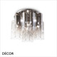 Ideal Lux - Compo 6 &10, 2 Sizes - Smoked Glass Modern Designer Ceiling Light - Contemporary Italian Chic for a Dining Room, Living Room, Hallway, Hotel & Restaurant