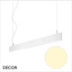 Ideal Lux - Linus - Dimmable Modular Matt White Linear Suspension Light -  Stylish & Practical Design for Any Contemporary Space