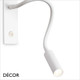 Ideal Lux - Lo - Matt White Flexible Modern Designer LED Wall Light -  Innovative Italian Design for a Hotel Room, Bedside, Office or Study Ideal Lux - Lo - Matt White Flexible Modern Designer LED Wall Light -  Innovative Italian Design for a Hotel Room, Bedside, Office or Study