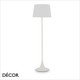 Ideal Lux - London - Matt White Base with a White Fabric Shade Modern Designer Floor Lamp - Stylish Italian Design for a Living or Reception Room Ideal Lux - London - Matt White Base with a White Fabric Shade Modern Designer Floor Lamp - Stylish Italian Design for a Living or Reception Room