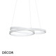 Ideal Lux - Oz 40, 60, 80 & 100, 4 Sizes - Matt White Modern Designer LED Suspension Light - Unique Italian Design Ideal for your Kitchen, Living Room, Office, Hotel & Reception Room