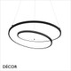 1 B Ideal Lux - Oz 60 & 80, 2 sizes - Matt Black Modern Designer LED Suspension Light - Unique Italian Design Ideal for your Kitchen, Living Room, Office, Hotel & Reception Room