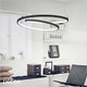 1 B Ideal Lux - Oz 60 & 80, 2 sizes - Matt Black Modern Designer LED Suspension Light - Unique Italian Design Ideal for your Kitchen, Living Room, Office, Hotel & Reception Room