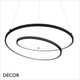 Ideal Lux - Oz 40, 60, 80 & 100, 4 Sizes - Matt Black Modern Designer LED Suspension Light - Unique Italian Design Ideal for your Kitchen, Living Room, Office, Hotel & Reception Room
