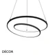 Ideal Lux - Oz 40, 60, 80 & 100, 4 Sizes - Matt Black Modern Designer LED Suspension Light - Unique Italian Design Ideal for your Kitchen, Living Room, Office, Hotel & Reception Room