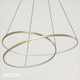 Ideal Lux - Oz 40, 60, 80 & 100, 4 Sizes - Brushed Brass Modern Designer LED Suspension Light - Unique Italian Design Ideal for your Kitchen, Living Room, Office, Hotel & Reception Room
