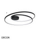 Ideal Lux - Oz 40, 60, 80 & 100, 4 Sizes - Matt Black Modern Designer LED Flush Fitting Ceiling Light - Unique Italian Design Ideal for your Kitchen, Living Room, Office, Hotel & Reception Room