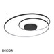 Ideal Lux - Oz 40, 60, 80 & 100, 4 Sizes - Matt Black Modern Designer LED Flush Fitting Ceiling Light - Unique Italian Design Ideal for your Kitchen, Living Room, Office, Hotel & Reception Room
