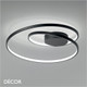 Ideal Lux - Oz 40, 60, 80 & 100, 4 Sizes - Matt Black Modern Designer LED Flush Fitting Ceiling Light - Unique Italian Design Ideal for your Kitchen, Living Room, Office, Hotel & Reception Room