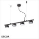 Ideal Lux - Minor 4 & 6 - Matt Black Modern Designer Linear Suspension Light- Perfect for Any Contemporary Space Ideal Lux - Minor 4 & 6 - Matt Black Modern Designer Linear Suspension Light- Perfect for Any Contemporary Space