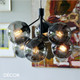 Nordlux - Ivona 6 Spot - Matt Black & Smoked Glass Modern Designer Multiple Globe Pendant Light - Danish Style Ideal for Any Contemporary Space Nordlux - Ivona 6 Spot - Matt Black & Smoked Glass Modern Designer Multiple Globe Pendant Light - Danish Style Ideal for Any Contemporary Space