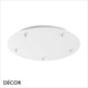 Ideal Lux - Round Ceiling Plate for 5 Pendant Lights, Ø46cm - Matt White Modern Designer Ceiling Plate - Ideal for Hanging Multiple Pendant Lights Ideal Lux - Round Ceiling Plate for 5 Pendant Lights, Ø46cm - Matt White Modern Designer Ceiling Plate - Ideal for Hanging Multiple Pendant Lights