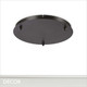 Ideal Lux - Round Ceiling Plate for 3 Pendant Lights, Ø30cm - Matt Black Modern Designer Ceiling Plate - Ideal for Hanging Multiple Pendant Lights