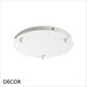 Ideal Lux - Round Ceiling Plate for 3 Pendant Lights, Ø30cm - Matt White Modern Designer Ceiling Plate - Ideal for Hanging Multiple Pendant Lights