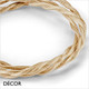 Ideal Lux - Brass-Coloured Vintage Style Fabric Covered Braided Cable - 10 Metre Lengths - Modern Italian Designer Detail for a Kitchen, Dining Room, Restaurant, Bistro, Bar & Café Ideal Lux - Brass-Coloured Vintage Style Fabric Covered Braided Cable - 10 Metre Lengths - Modern Italian Designer Detail for a Kitchen, Dining Room, Restaurant, Bistro, Bar & Café