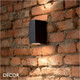 1A1 Ideal Lux - Up, Tall - Anthracite, Coffee or White Modern Designer Cubic Outdoor Wall Light - Stunning Minimalist Style for any Contemporary Space