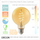 Nordlux - Smart E27 4.7W Retro Amber LED Filament Globe 95 Light Bulb, 2200K Candle Light, Dimmable - As Bright as a 30W Incandescent Bulb - Innovative, Energy Efficient & Cost Effective Lighting Nordlux - Smart E27 4.7W Retro Amber LED Filament Globe 95 Light Bulb, 2200K Candle Light, Dimmable - As Bright as a 30W Incandescent Bulb - Innovative, Energy Efficient & Cost Effective Lighting