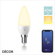 1 Nordlux - Smart E14 4.7W LED White Collar Candle-Shaped Light Bulb, Clear, 2700K Warm White Light, Dimmable - As Bright as a 40W Incandescent Bulb - Innovative, Energy Efficient & Cost Effective Lighting 1 Nordlux - Smart E14 4.7W LED White Collar Candle-Shaped Light Bulb, Clear, 2700K Warm White Light, Dimmable - As Bright as a 40W Incandescent Bulb - Innovative, Energy Efficient & Cost Effective Lighting