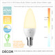 1 Nordlux - Smart E14 4.7W LED White Collar Candle-Shaped Light Bulb, Clear, 2700K Warm White Light, Dimmable - As Bright as a 40W Incandescent Bulb - Innovative, Energy Efficient & Cost Effective Lighting 1 Nordlux - Smart E14 4.7W LED White Collar Candle-Shaped Light Bulb, Clear, 2700K Warm White Light, Dimmable - As Bright as a 40W Incandescent Bulb - Innovative, Energy Efficient & Cost Effective Lighting