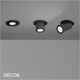 Ideal Lux - Nova, 2 Sizes - Black Modern Designer Directional Recessed Ceiling Downlight/Spotlight, 4000K Neutral White Light - Minimalist Italian Design For Any Contemporary Space