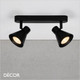 Nordlux - Eik Spot 2-Spot - Black Modern Designer Adjustable Spotlight - Ideal for Any Contemporary Space
