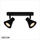 Nordlux - Eik Spot 2-Spot - Black Modern Designer Adjustable Spotlight - Ideal for Any Contemporary Space