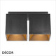 Nordlux - Ethan 2-Spot - Matt Black with Gold or Black Interior Modern Designer Surface Downlight - Ideal for Any Contemporary Space Nordlux - Ethan 2-Spot - Matt Black with Gold or Black Interior Modern Designer Surface Downlight - Ideal for Any Contemporary Space