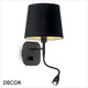 111 Ideal Lux - Nordik - Black & Gold Metal Modern Designer Two in One LED Wall Light with Flexible Reading Light - Stylish Italian Chic for a Bedside & Bedroom 111 Ideal Lux - Nordik - Black & Gold Metal Modern Designer Two in One LED Wall Light with Flexible Reading Light - Stylish Italian Chic for a Bedside & Bedroom