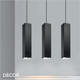 Ideal Lux - Sky - Matt Black Modern Designer Rectangular Pendant Light - Chic Italian Design - Ideal for a Kitchen, Dining Room, Hotel, Restaurant, Bistro & Cafe