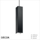 Ideal Lux - Sky - Matt Black Modern Designer Rectangular Pendant Light - Chic Italian Design - Ideal for a Kitchen, Dining Room, Hotel, Restaurant, Bistro & Cafe