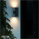 Nordlux - Kyklop Ripple - Matt Black Modern Designer Outdoor Garden Wall Light - Striking Danish Design for your Garden, Terrace, Hotel & Bistro